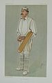 An original colour lithograph caricature of A.E. Stoddart by Stuff. From Vanity Fair. Captioned 'A BIG HITTER'. 